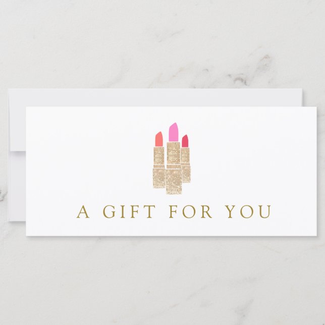 Certificat cadeau en bâton à lèvres Sequin Or Salo (Devant)