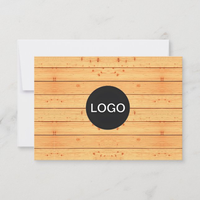 Certificat Cadeau en Bois Rustique (Carte de Logo  (Devant)