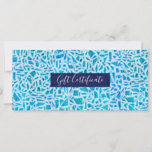 Certificat-cadeau en carreaux de mosaïque de verre