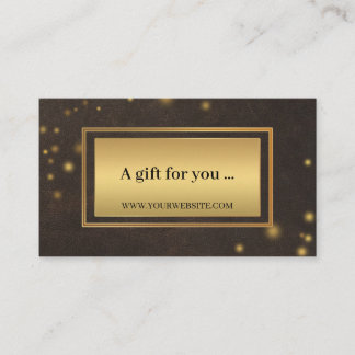 Certificat Cadeau en Faux Cuir de Luxe Or