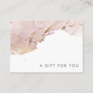 certificat cadeau en or rose texturé