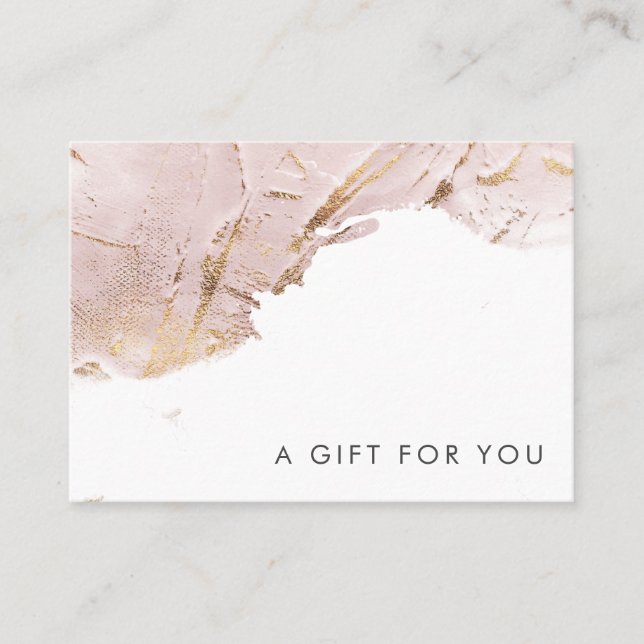 certificat cadeau en or rose texturé (Devant)