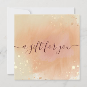 Certificat cadeau en terre cuite branchée