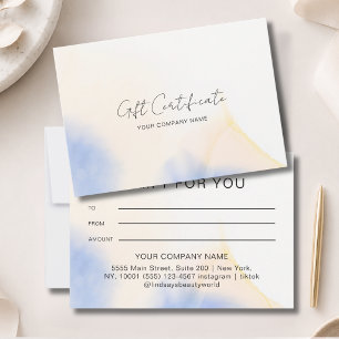 Certificat-cadeau encre aquarelle