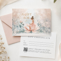 Certificat Cadeau Entreprise Code QR Fée Capriceus
