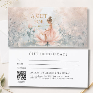Certificat Cadeau Entreprise Code QR Fée Capriceus