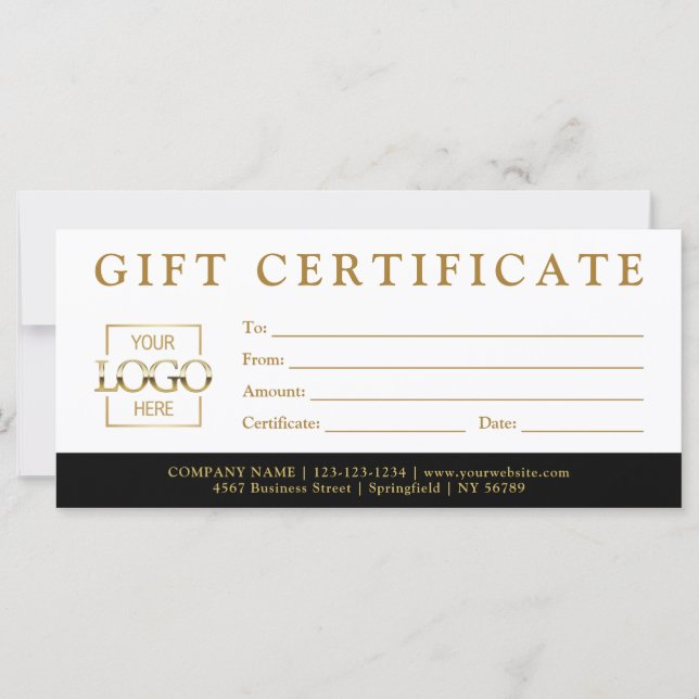 Certificat Cadeau Entreprise Minimaliste Moderne P (Devant)