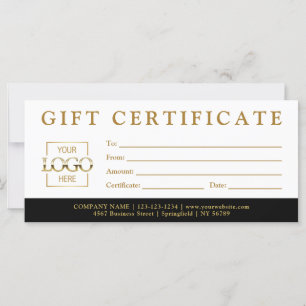 Certificat Cadeau Entreprise Minimaliste Moderne P