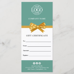 Certificat Cadeau Entreprise Moderne Élégant avec