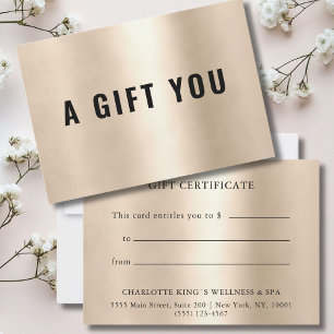 CERTIFICAT CADEAU ENTREPRISE Or