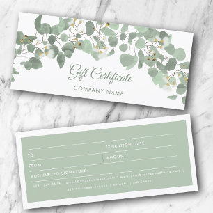 Certificat cadeau Eucalyptus Green Gum Blossoms