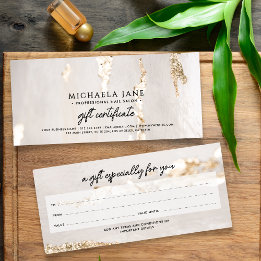 Certificat Cadeau/Facture Luxe Moderne avec Feuill