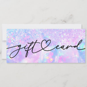 certificat cadeau faux fond opale paillettes