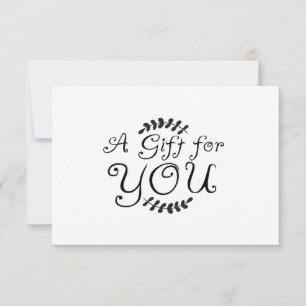 Certificat cadeau Feuille Laurel noir et blanc