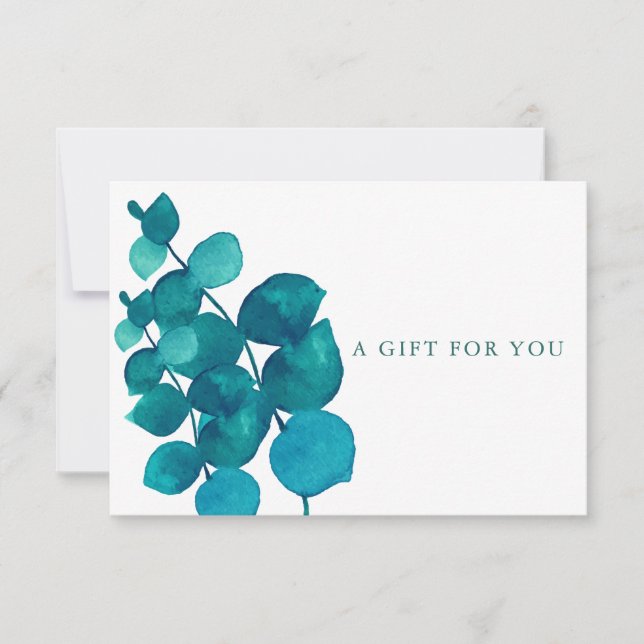 Certificat Cadeau Feuilles de Eucalyptus Élégantes (Devant)