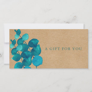 Certificat Cadeau Feuilles d'Eucalyptus Rustique É