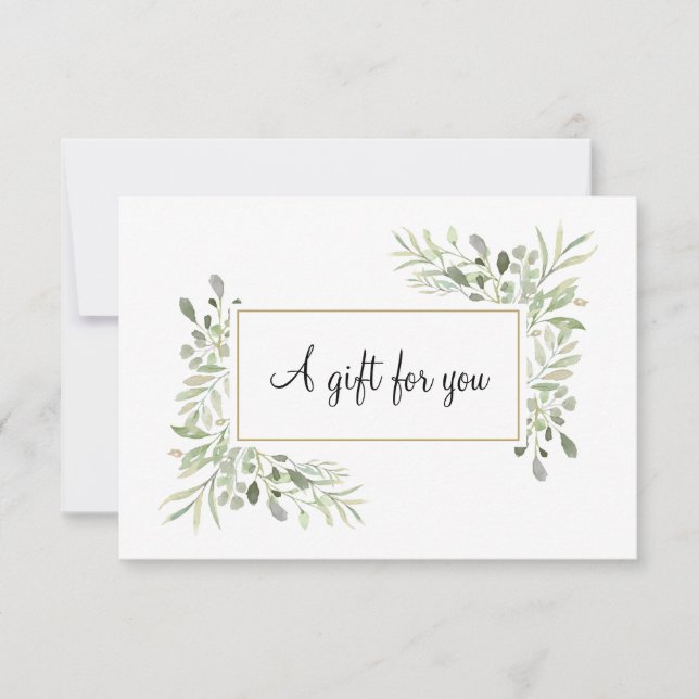 Certificat Cadeau Feuilles Élégantes de Printemps (Devant)