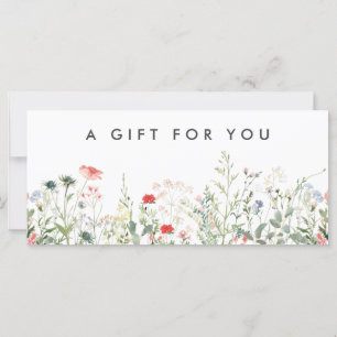 Certificat cadeau fleur sauvage Meadow