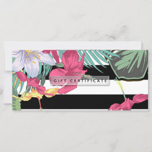 Certificat Cadeau Fleurs Florales Tropicales
