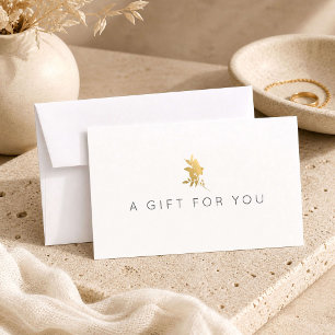 Certificat Cadeau Floral Luxe Or