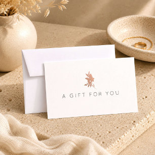 Certificat Cadeau Floral Rose Doré Luxe