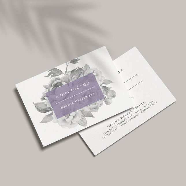 Certificat cadeau Floral vintage | Lilac (Créateur téléchargé)