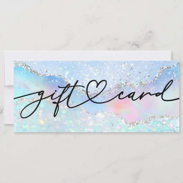 certificat cadeau fond paillettes faux (Devant)