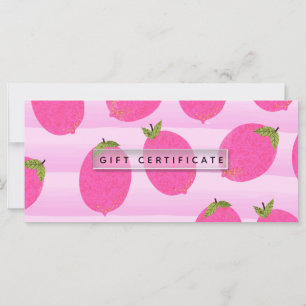 Certificat Cadeau Fruits d'été Citrons Roses