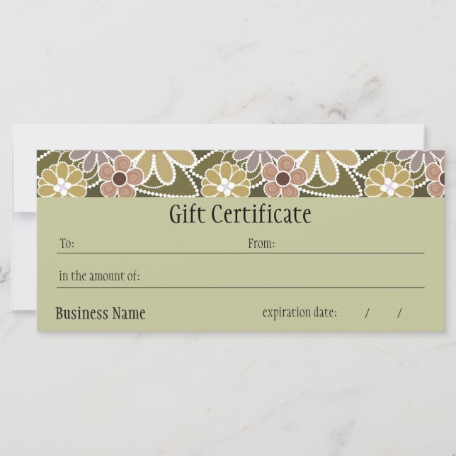Certificat cadeau Fun Florals (Devant)