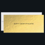 Certificat Cadeau Glam Shiny Gold Golden Ticket<br><div class="desc">Personnalisez avec n'importe quel texte.</div>