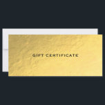 Certificat Cadeau Glam Shiny Gold Golden Ticket<br><div class="desc">Personnalisez avec n'importe quel texte.</div>
