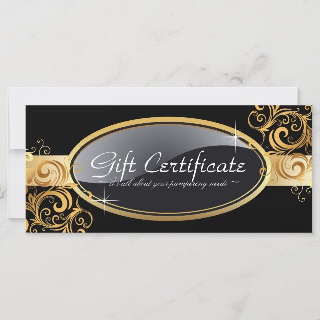 Certificat cadeau Gold et Black Salon (Devant)