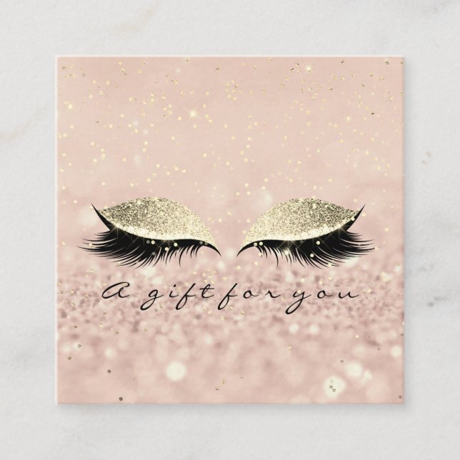 Certificat cadeau Gold Parties scintillant Lashes  (Devant)