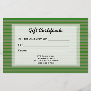 Certificat cadeau Green Stripes