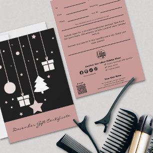 Certificat Cadeau Hiver Petite Entreprise Black Pi