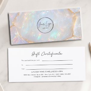 Certificat Cadeau Holographique Opale Luxe Logo