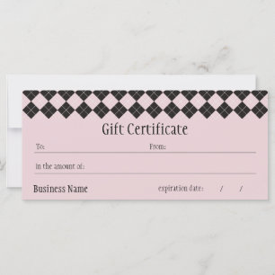 Certificat cadeau Jacquard rose
