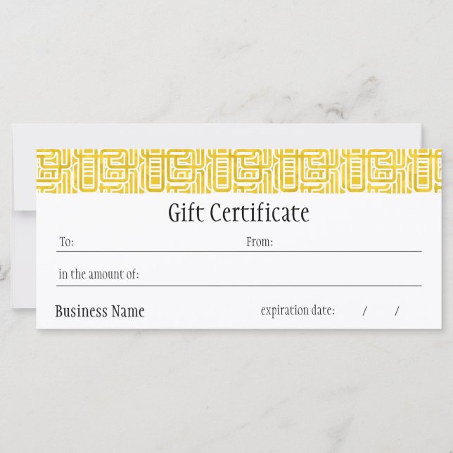 Certificat cadeau Julianna (Devant)