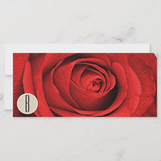 Certificat Cadeau Kraft Rose Rouge Rustique Glamou (Devant)