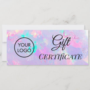 certificat cadeau logo opale violette