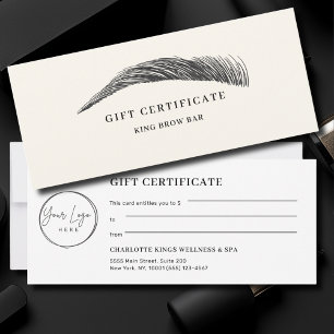 Certificat Cadeau Logo Sourcil Minimal