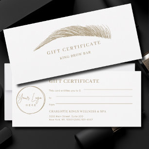 Certificat Cadeau Logo Sourcil Minimal