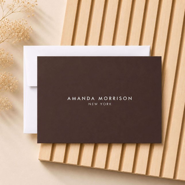 Certificat Cadeau Luxe Minimaliste Brun Profond (Créateur téléchargé)
