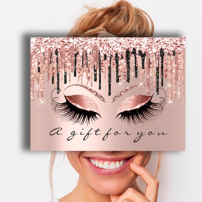 Certificat cadeau Maquillage Lash Rose des yeux (Gift Certificate Makeup Lash Hair Nails Eyes Rose)