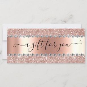 Certificat Cadeau Marbre Rose Or Pailleté Diamant