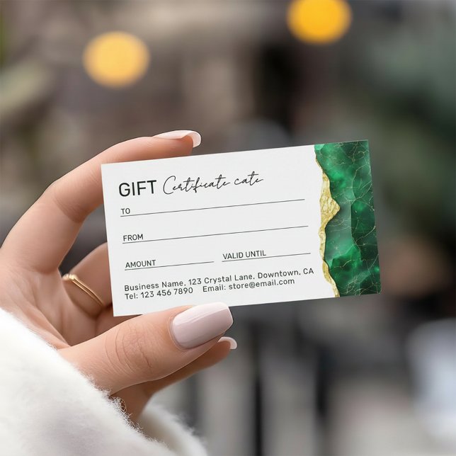 Certificat Cadeau Marbre Vert Emeraude (Créateur téléchargé)