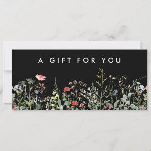 Certificat cadeau Meadow Fleur sauvage noir