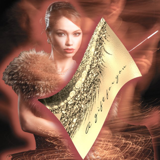 Certificat cadeau Metallic Gold Lash maquillage be (Gift Certificate Metallic Gold Lash Beauty Makeup)