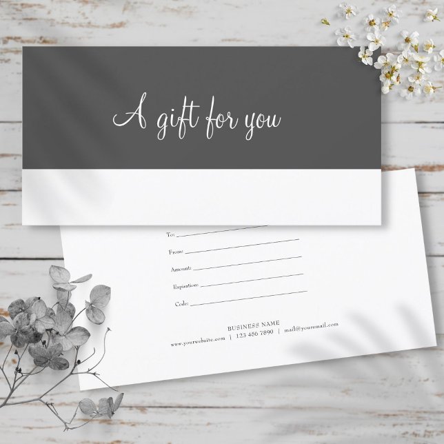 Certificat Cadeau Minimaliste de Scénario (Minimalist Script Gift Certificate)