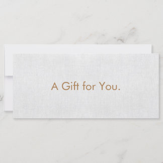 Certificat cadeau minimaliste en gris clair